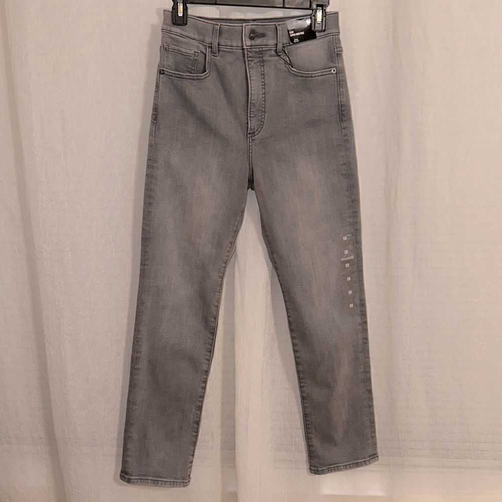 EXPRESS 6R Denim Perfect Light Gray Wash Slim High Rise Jeans